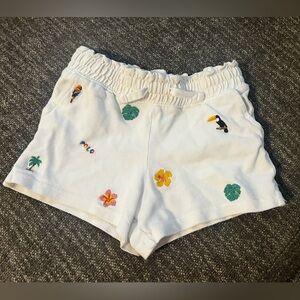 Girls Tropical-Embroidery Mesh Short 2T - Authenticated